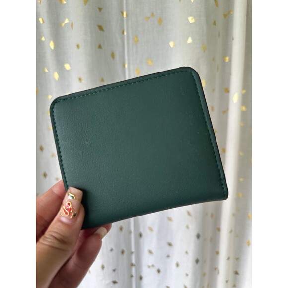 Unbranded NWOT Women's Hunter Green Faux Leather Bi-Fold Snap Button Wallet - Picture 3 of 4